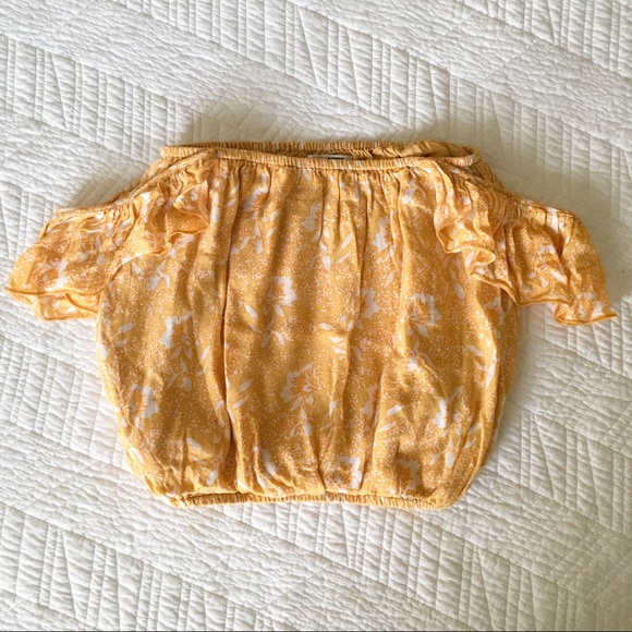 Amuse Society Mariposa Yellow Floral Print Top - Picture 4 of 9